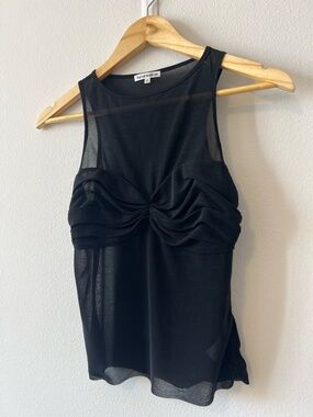 Reformation Rose Knit Top Black Size Small Sleeveless